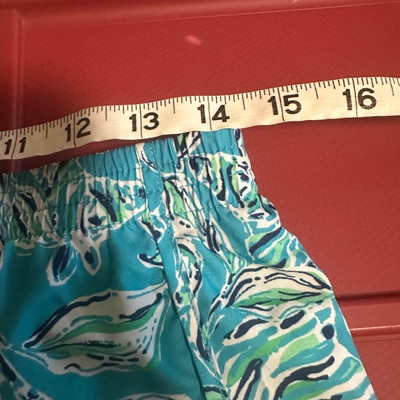 Lilly Pulitzer Luxletic Ocean Trail Shorts Turquoise Oasis Athletic Sz M 001485 - Picture 8 of 10